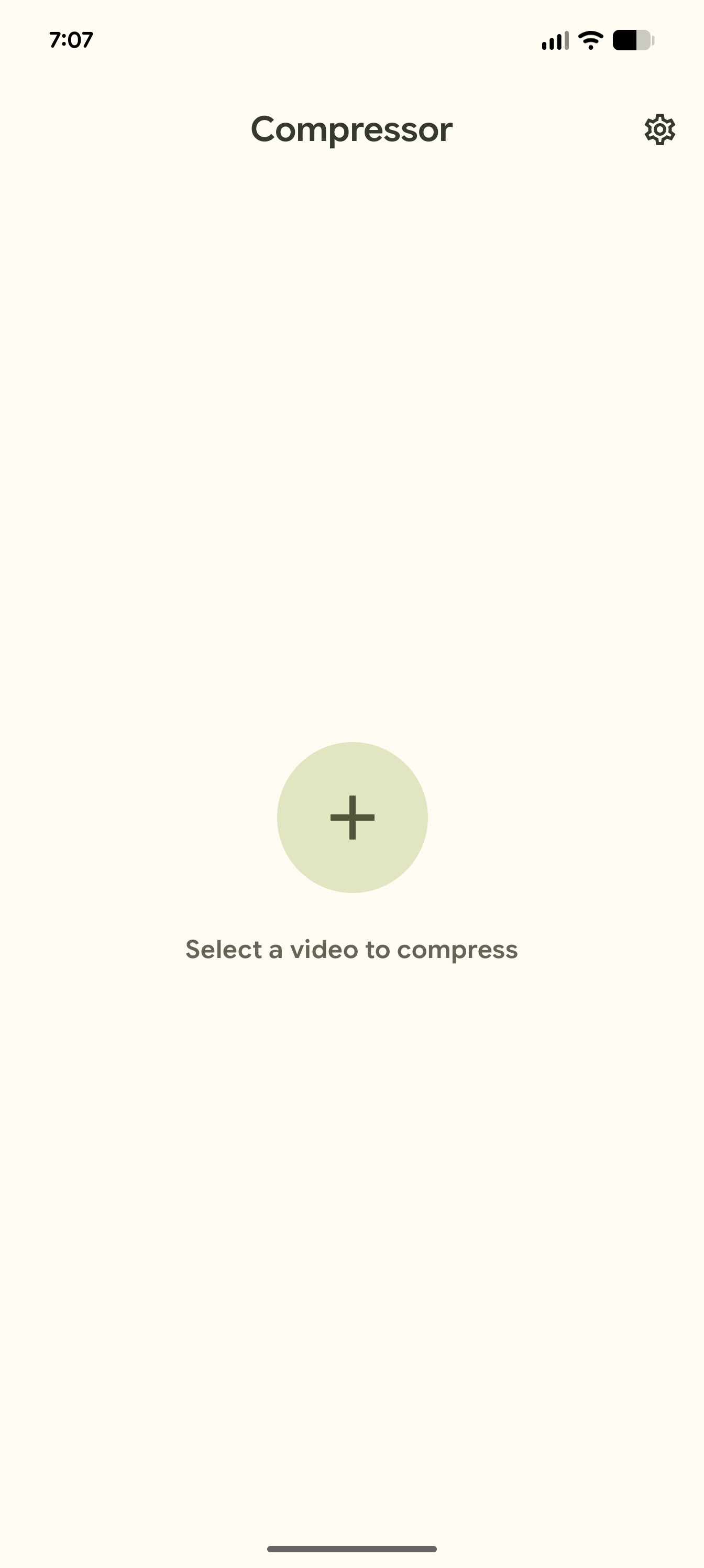 Compressor clean UI dashboard